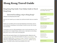 Tablet Screenshot of hongkongtripguide.com